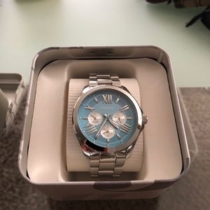 Silver Fossil Watch